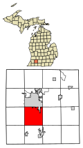 Kalamazoo County Michigan Incorporated and Unincorporated areas Portage Highlighted